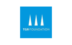 The logo for the tgr foundation is shown.