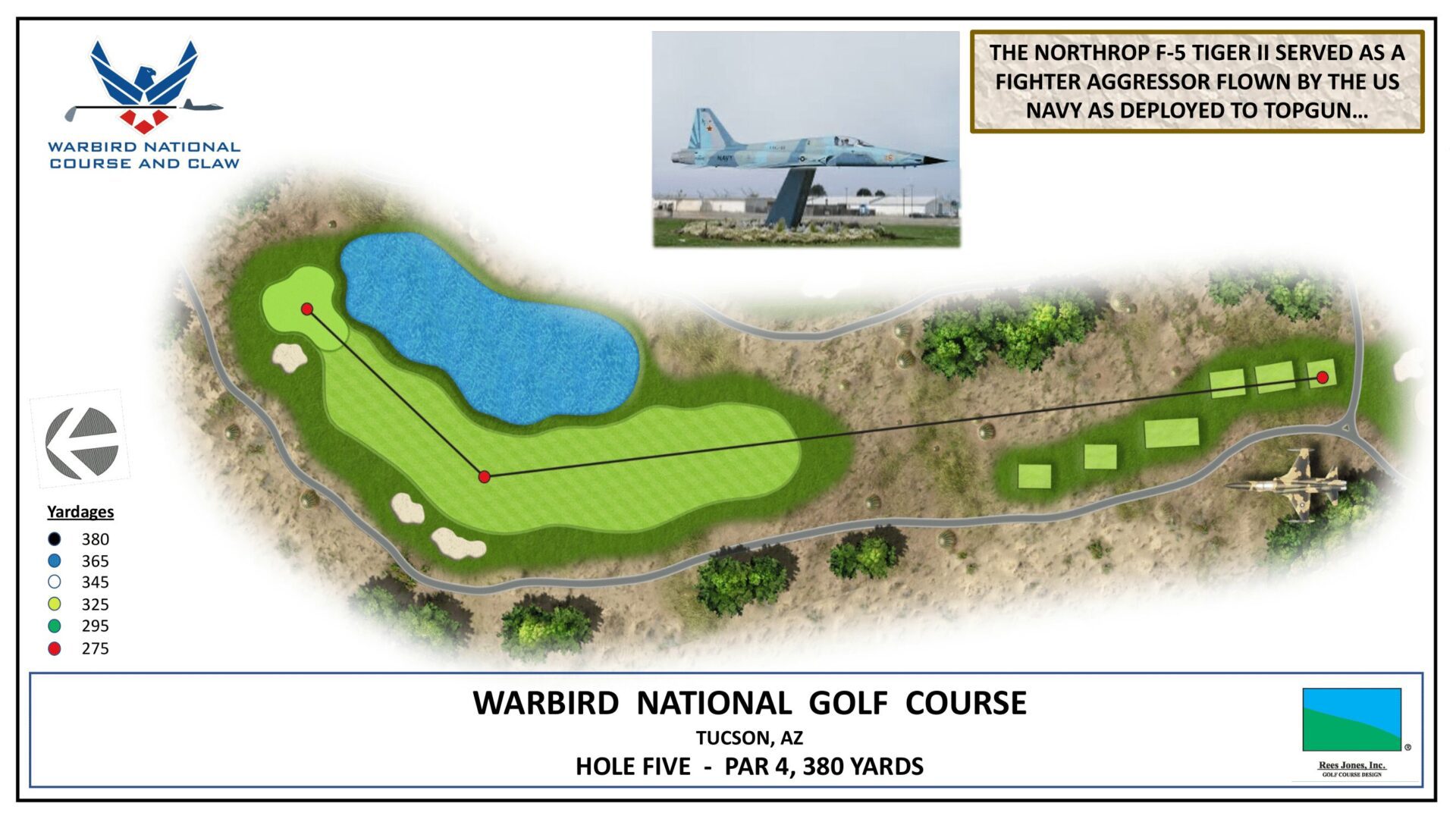 A map of the course for the 2 0 1 9 warbird national golf course.