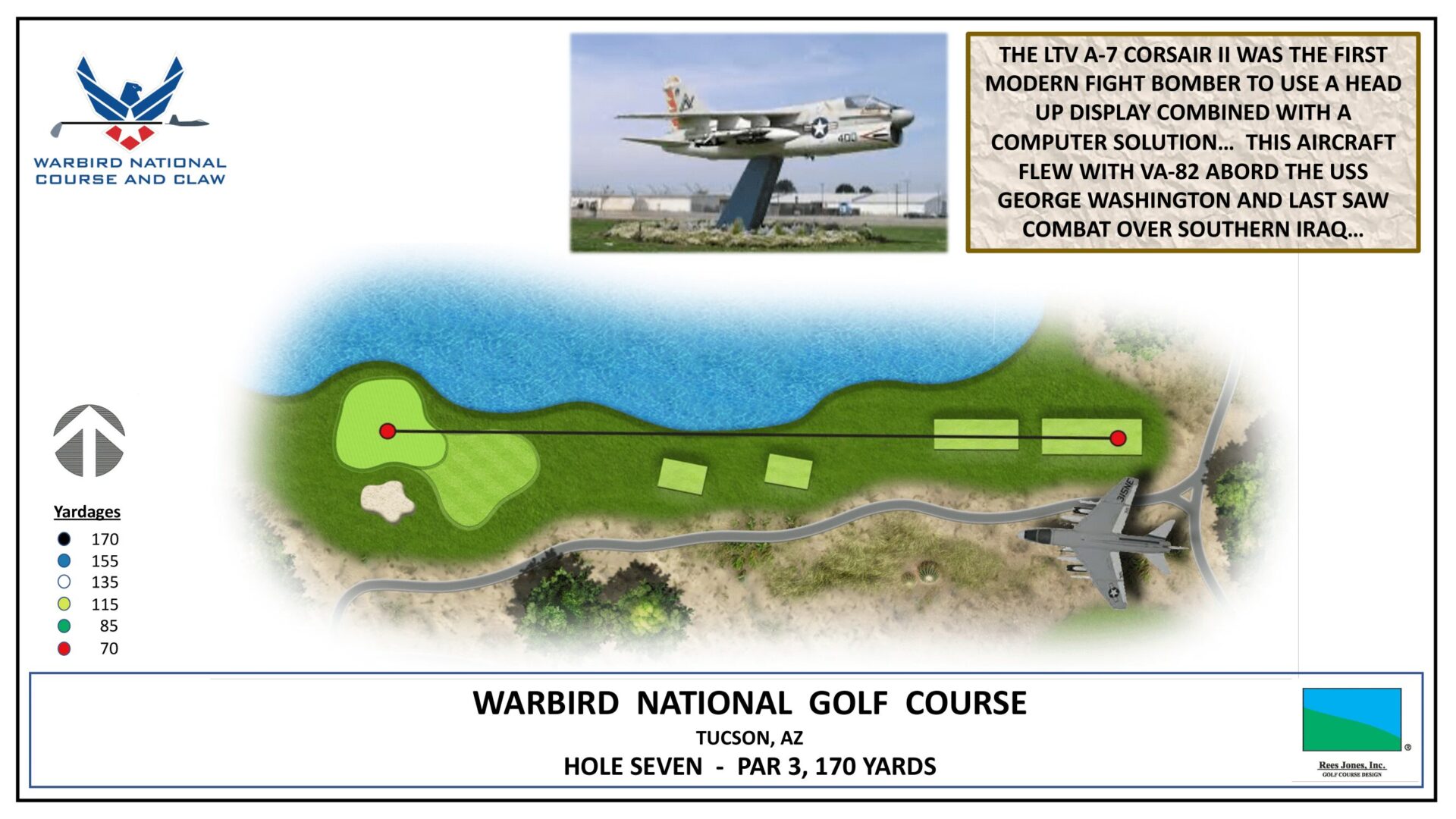 A map of the course for the 2 0 1 7 warbird national golf course.